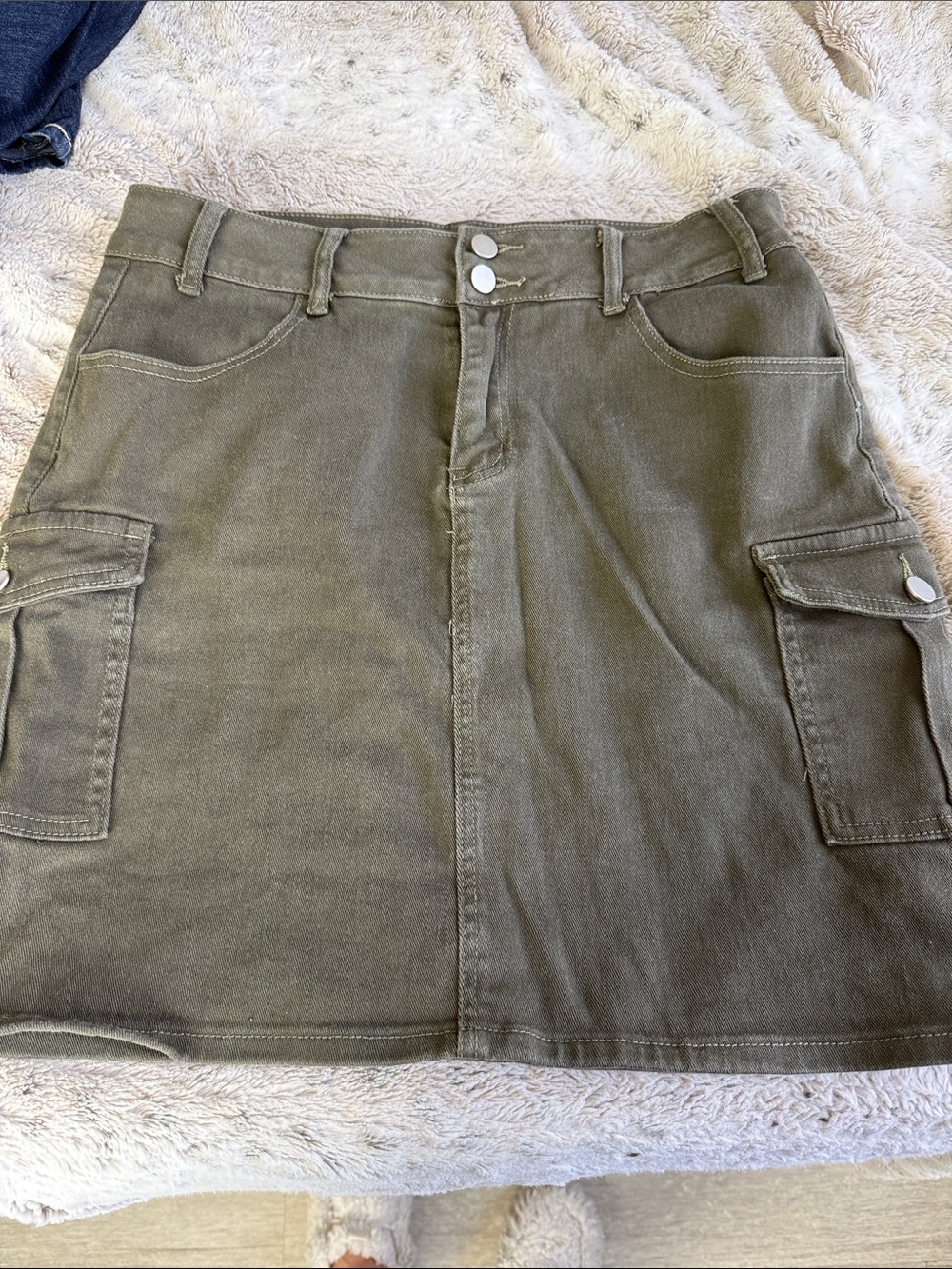 SHEIN Olive Green Cargo Mini Skirt 1X